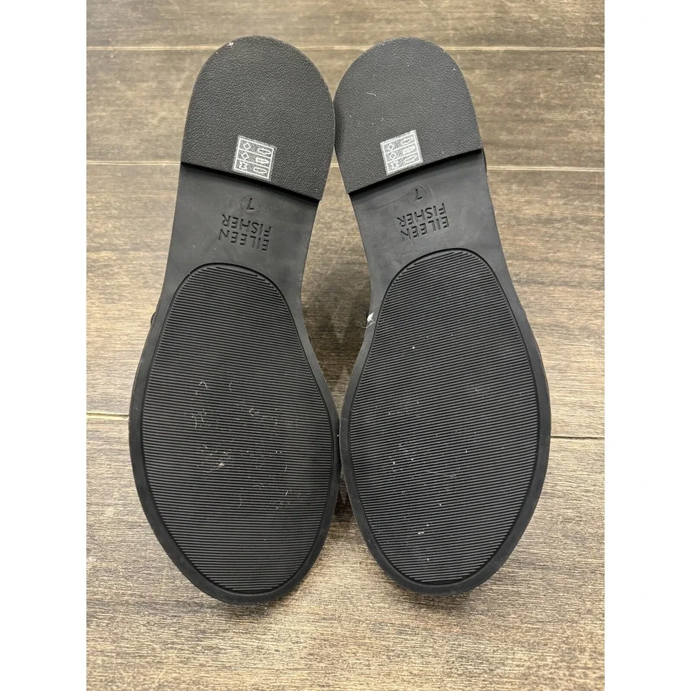 Eileen Fisher Women's Rato Black Tumbled Nubuck‎ Sandals Size 7